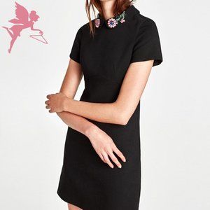 NWT ZARA Jewel Neck Short Sleeve Dress